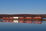 NR-2 and its reflection head south along Mill Cove in Ledyard NR-2 and its reflection head south along Mill Cove in Ledyard