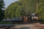 Norfolk Southern train 261 heads west onto the NS Reading Line Norfolk Southern train 261 heads west onto the NS Reading Line