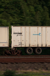 A vertical pan shot of the passing Roadrailers on 261 A vertical pan shot of the passing Roadrailers on 261