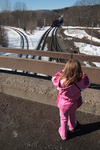Katina gets a shot of SEED waiting at the signals west of the yard