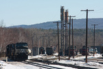 A variety of power sits in PanAm Railway's East Deerfield yard