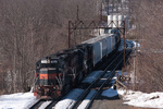 SEED waits at the signal to pull into East Deerfield yard