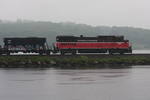 NR-2s trailing power rolls along Mill Cove