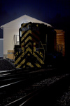 Grafton & Upton's GP9 sits quietly in the dark of North Grafton, MA