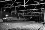 WODA heads through ORMS Interlocking in Providence, RI about to enter the Providence Amtrak station (Lumedyne flash by Nick Palazini & myself)