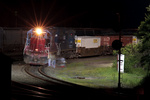 PanAm train AYMO stops for a crew change.  Here the crew can be seen getting off the power