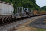 On the tail end of 33K was an empty welded rail train