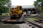 The car mover & 45 tonner sit on the turntable