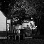 Ex-New Haven FL-9 waits at the Chaplin Station
