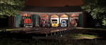 A head-on look at the roundhouse & turntable