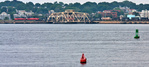 NR-2 streteches out over the Shaw's Cove swing bridge in New London