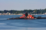 The USS Hartford gets assisted into Electric Boat for repairs The USS Hartford gets assisted into Electric Boat for repairs