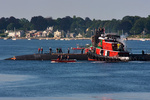 The USS Hartford gets assisted into Electric Boat for repairs The USS Hartford gets assisted into Electric Boat for repairs