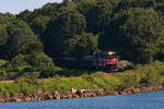 Providence & Worcester train NR-2 comes into view at MP 4 in Ledyard, CT Providence & Worcester train NR-2 comes into view at MP 4 in Ledyard, CT