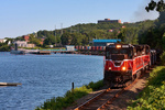 NR-2 skirts along the Thames River with the US Navy Sub Base in the background NR-2 skirts along the Thames River with the US Navy Sub Base in the background