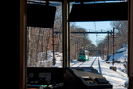 A meet along the MBTA Green Line A meet along the MBTA Green Line