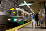 Waiting for the Green Line at North Station Waiting for the Green Line at North Station