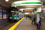 Waiting for the Green Line at Park Street Waiting for the Green Line at Park Street