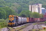 NECR train NERWNE (608) sits in the clear on the Yantic runaround waiting for the NERWNE (608) Extra [PW NR2 reroute] to pass them southbound.
