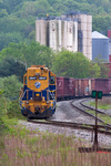 NECR train NERWNE (608) sits in the clear on the Yantic runaround waiting for the NERWNE (608) Extra [PW NR2 reroute] to pass them southbound.