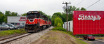 NECR 608 Extra [NR2 reroute] heads south through Norwichtown, CT
